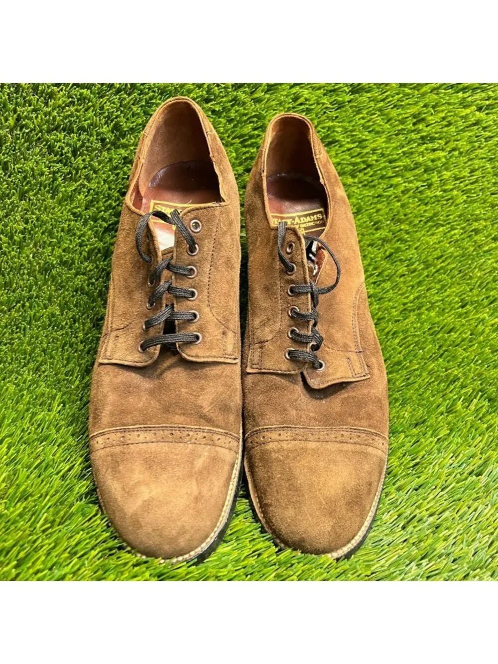 Stacy Adams Mens Size 9 Brown Casual Classic Cap-Toe Lace-Up Oxford Shoes